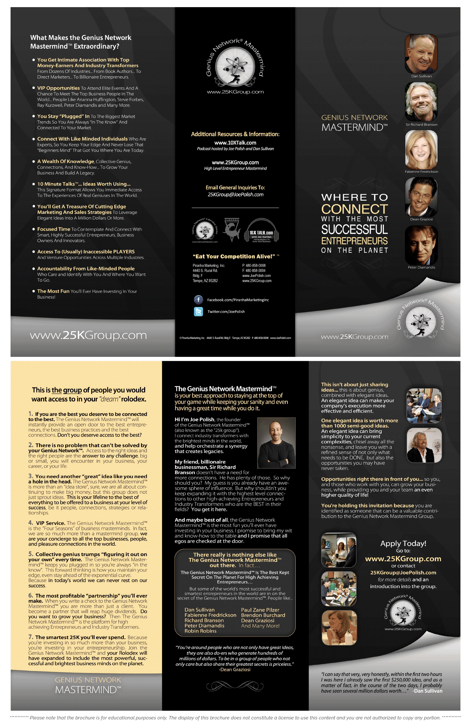 25k Group Brochure From Joe Polish